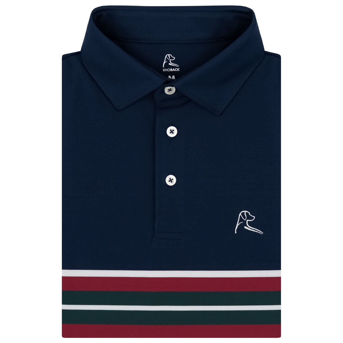 The Emmet Block | Performance Polo | The Emmet Block - Ponderosa Green/Fleet Navy
