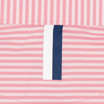 The Birdie Stripe | Performance Polo | The Birdie Stripe - Dogwood Pink/White