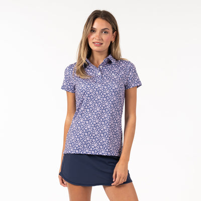 Fiore Performance Polo | The Fiore - Flag Blue/Lotus Pink