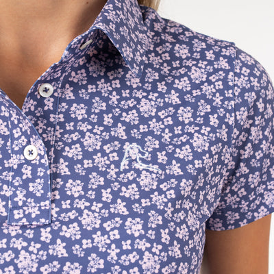 Fiore Performance Polo | The Fiore - Flag Blue/Lotus Pink