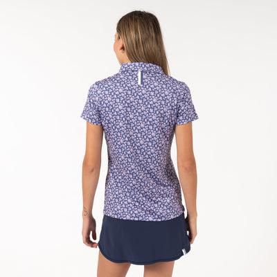 Fiore Performance Polo | The Fiore - Flag Blue/Lotus Pink