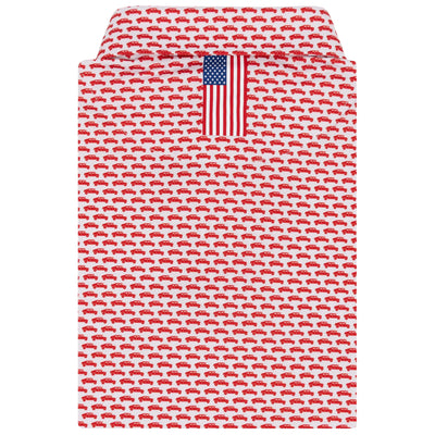 The Fire Team 2.0 | Performance Polo | The Fire Team 2.0 - White/Classic Red - USA