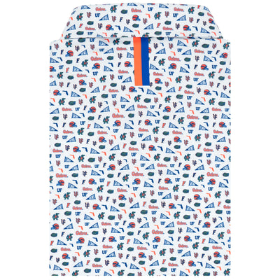 The Florida Gameday | Collegiate Polo | The Florida Gameday - White/Ocean Blue