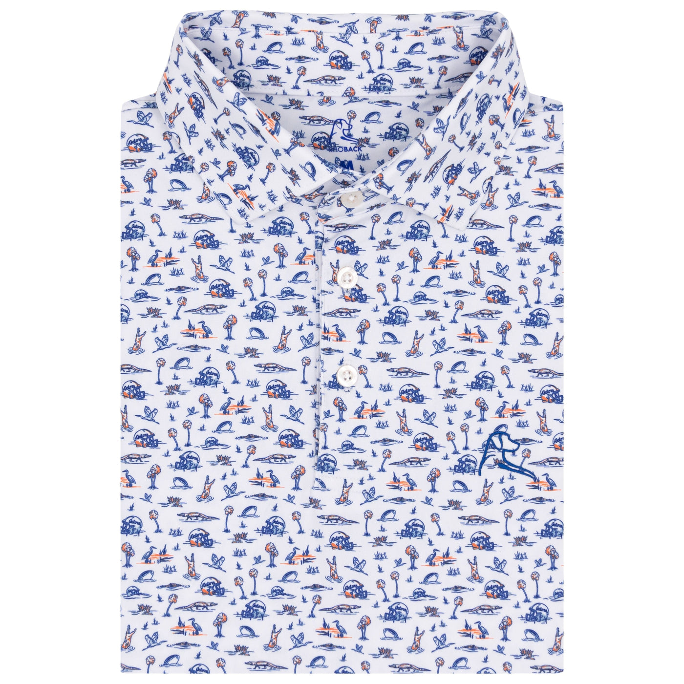 The Florida Gator Bait | Collegiate Polo | The Florida Gator Bait - White/Ocean Blue
