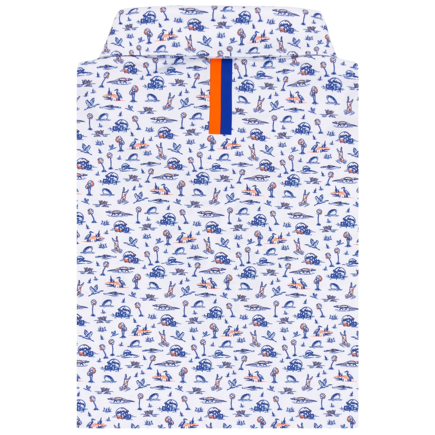 The Florida Gator Bait | Collegiate Polo | The Florida Gator Bait - White/Ocean Blue