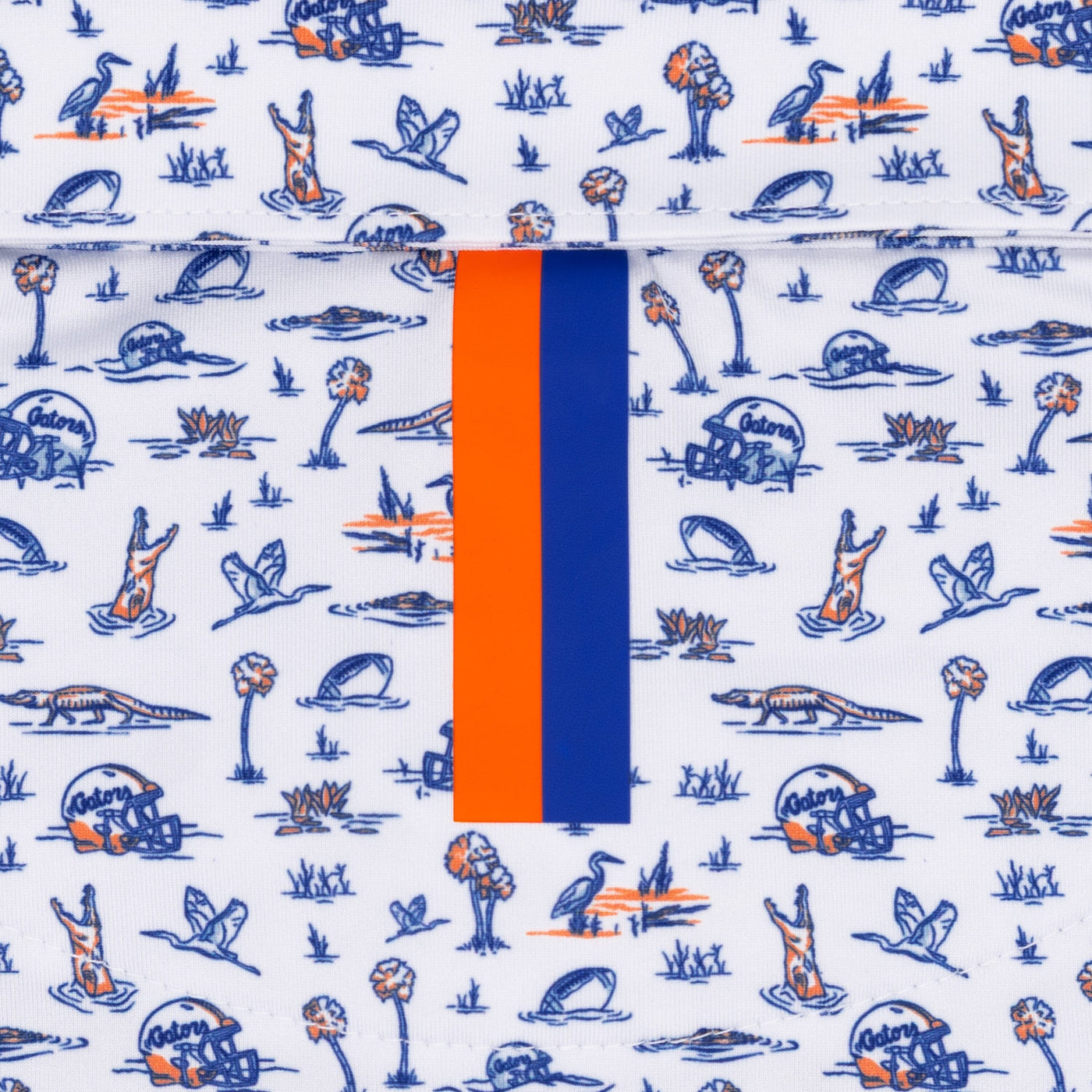 The Florida Gator Bait | Collegiate Polo | The Florida Gator Bait - White/Ocean Blue