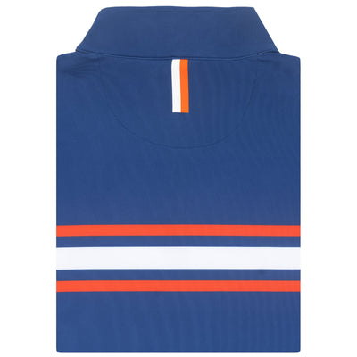 Florida Helmet Stripe Collegiate Q-Zip | The Florida Helmet Stripe - Ocean Blue/White