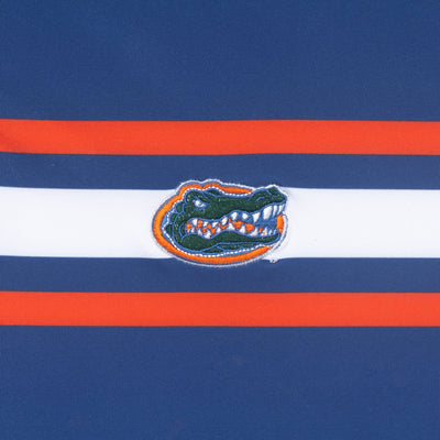 Florida Helmet Stripe Collegiate Q-Zip | The Florida Helmet Stripe - Ocean Blue/White