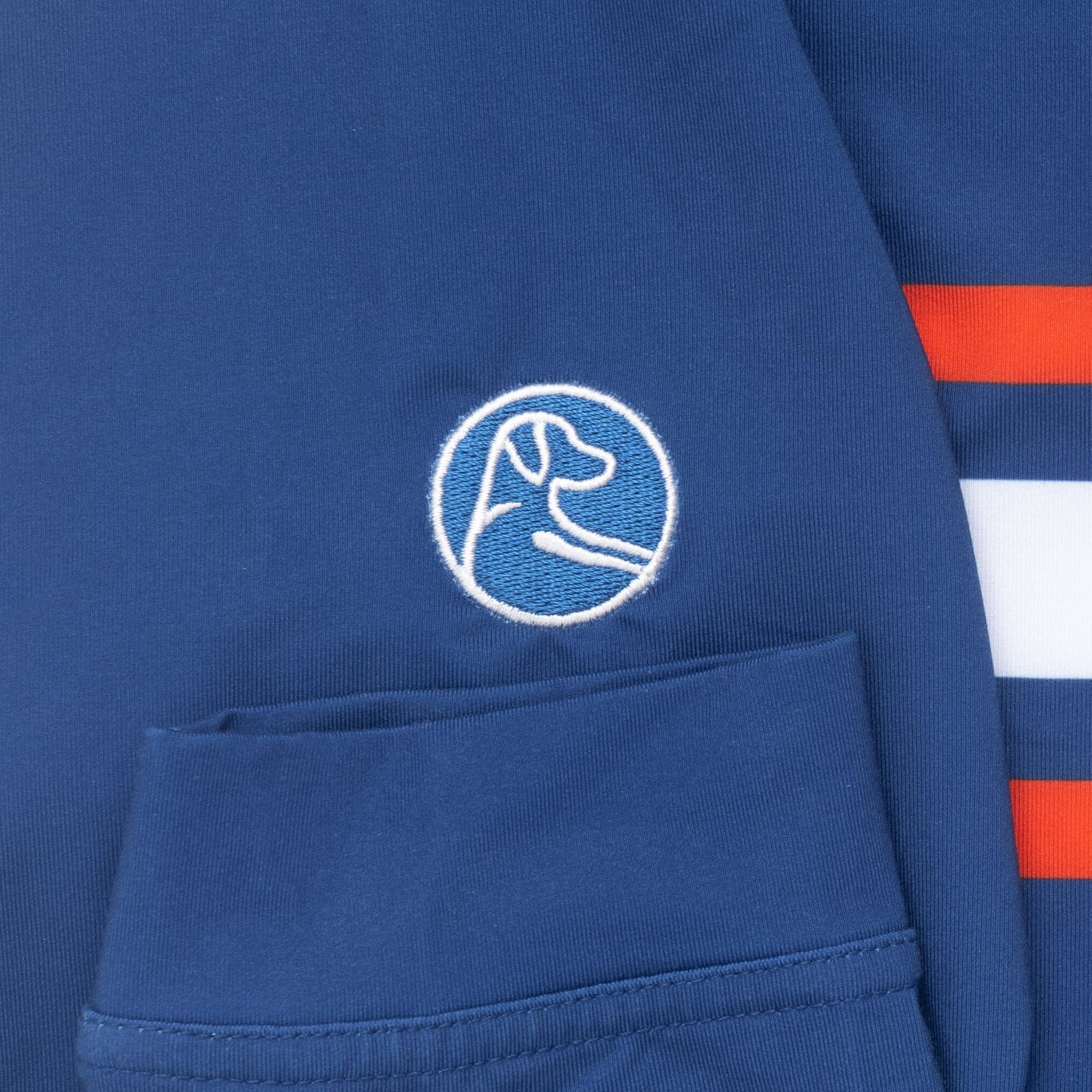 Florida Helmet Stripe Collegiate Q-Zip | The Florida Helmet Stripe - Ocean Blue/White