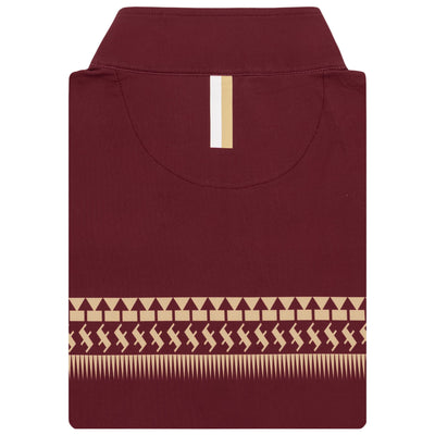 Florida State Jersey Stripe Collegiate Q-Zip | The Florida State Jersey Stripe - Garnet Red/Old Gold
