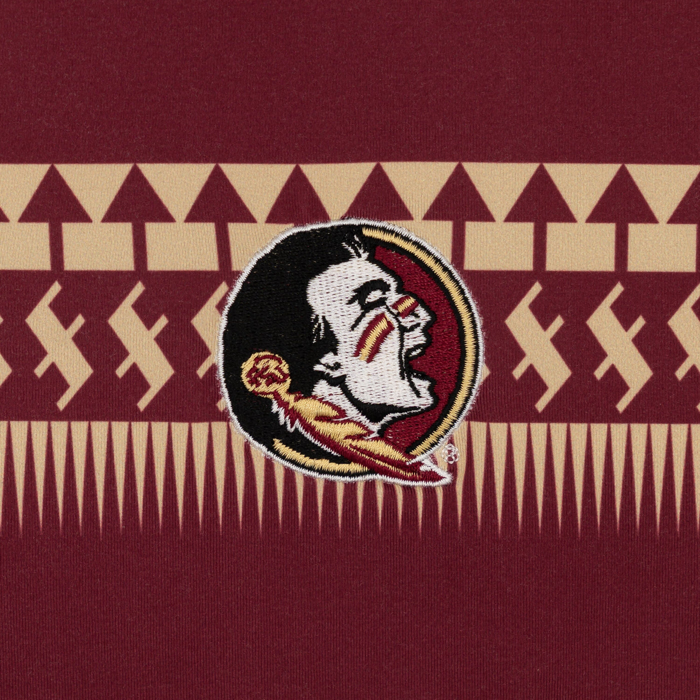 Florida State Jersey Stripe Collegiate Q-Zip | The Florida State Jersey Stripe - Garnet Red/Old Gold