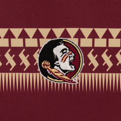 Florida State Jersey Stripe Collegiate Q-Zip | The Florida State Jersey Stripe - Garnet Red/Old Gold