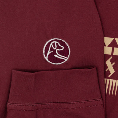 Florida State Jersey Stripe Collegiate Q-Zip | The Florida State Jersey Stripe - Garnet Red/Old Gold