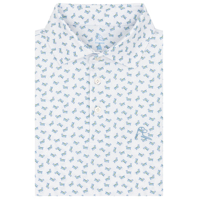 The Frank | Performance Polo | The Frank - White/Pure Blue