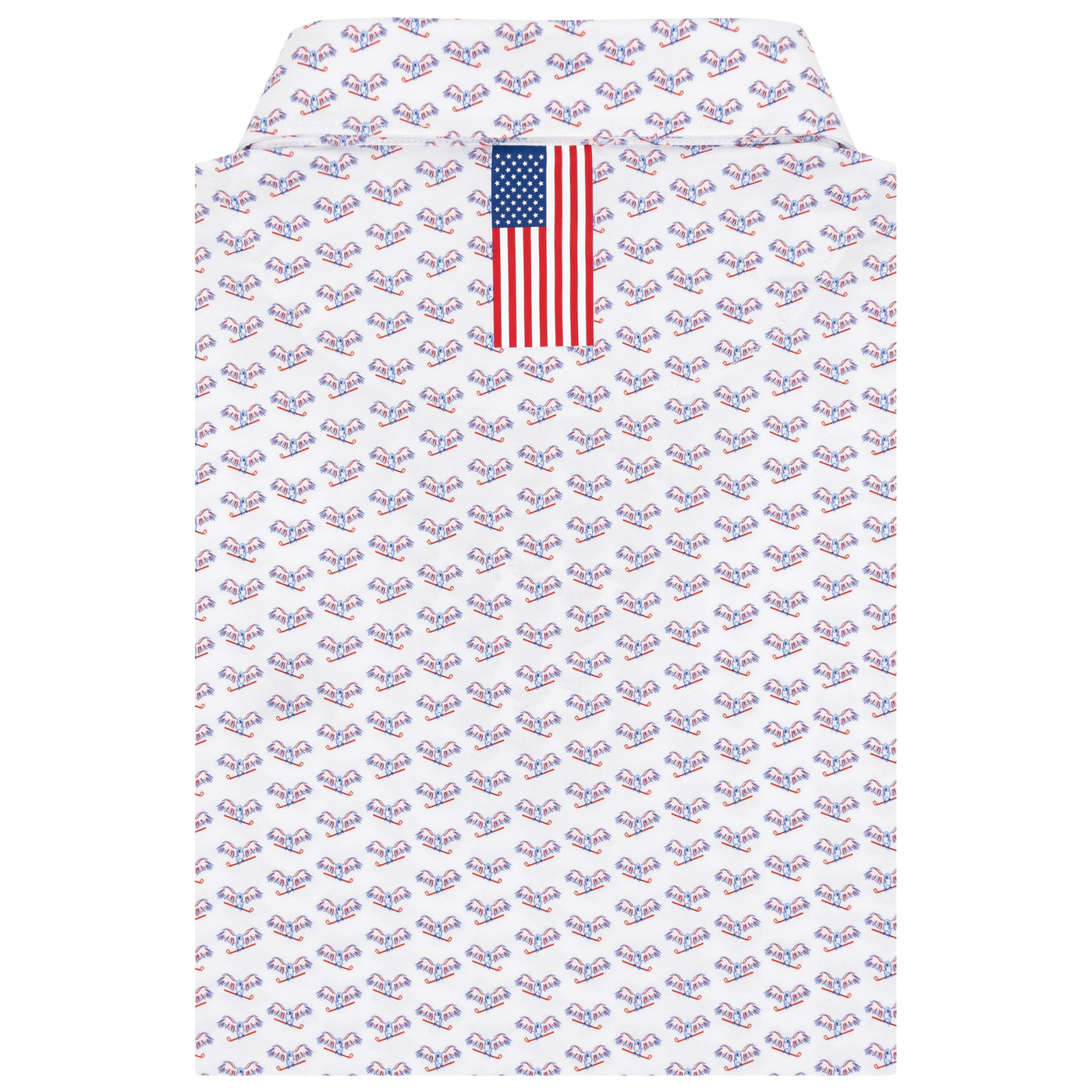 The Free Birdie | Performance Polo | The Free Birdie - White/Classic Red - USA
