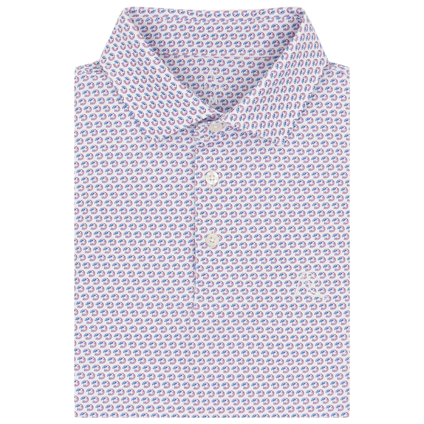 The Free Bird | Performance Polo | The Free Bird - White/Ocean Blue - USA