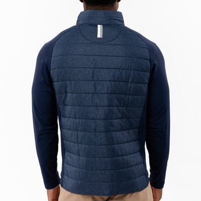 Fulton Hybrid Jacket | Heather - Fleet Navy/White