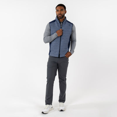 Fulton Performance Vest | The Herringbone - Fleet Navy/White