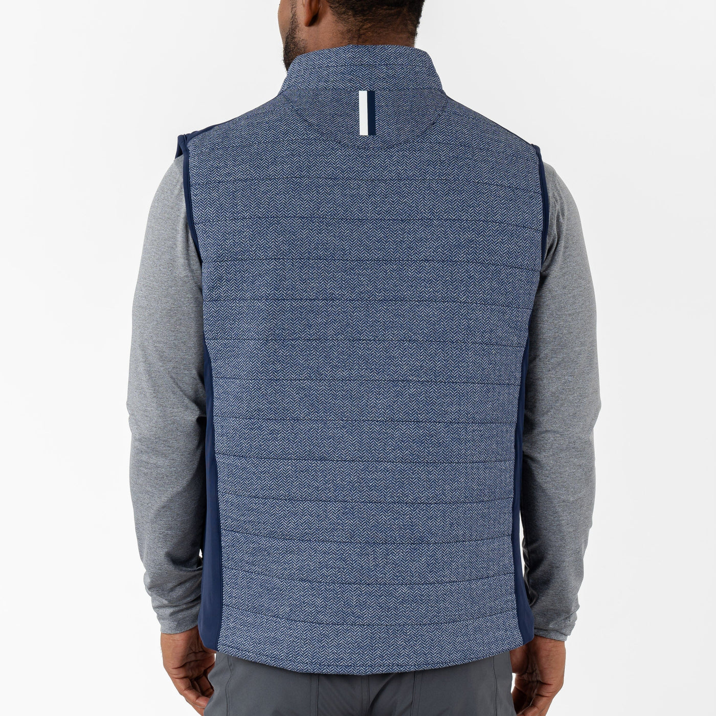 Fulton Performance Vest | The Herringbone - Fleet Navy/White