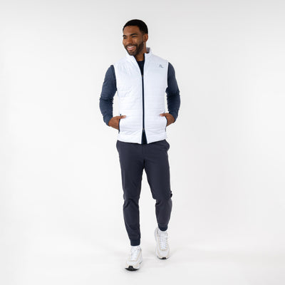 Fulton Performance Vest | Solid - White/Admiral Navy - USA