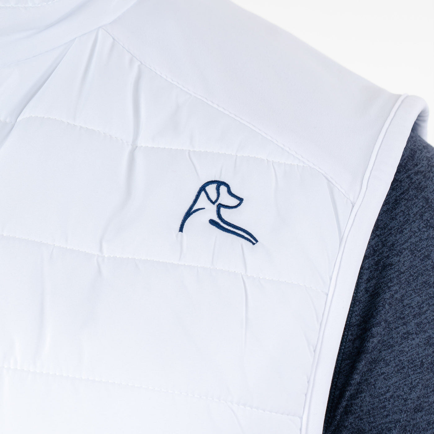 Fulton Performance Vest | Solid - White/Admiral Navy - USA