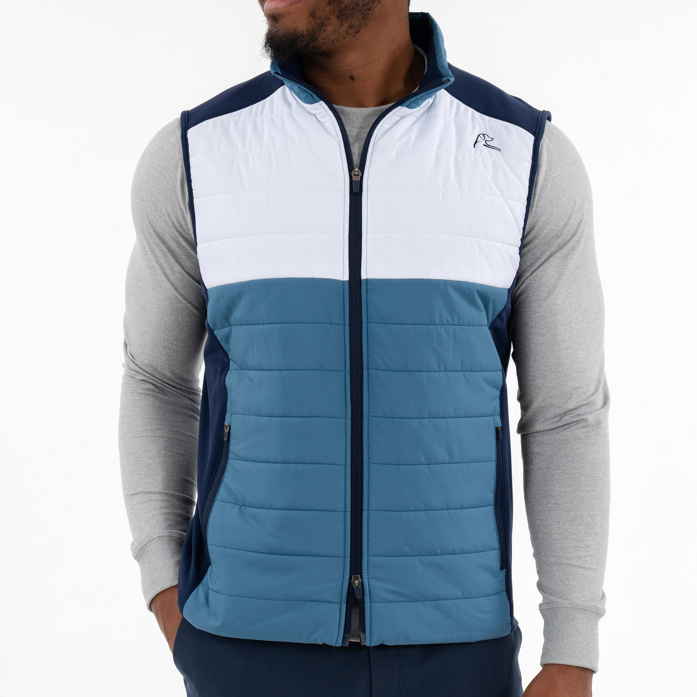 Fulton Performance Vest | The Triple Block - Mariner Blue/White/Fleet Navy