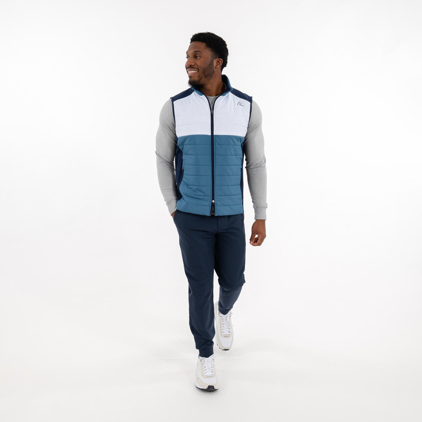 Fulton Performance Vest | The Triple Block - Mariner Blue/White/Fleet Navy