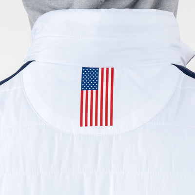 Fulton Performance Vest | The Triple Block - White/Cardinal Red/Fleet Navy - USA