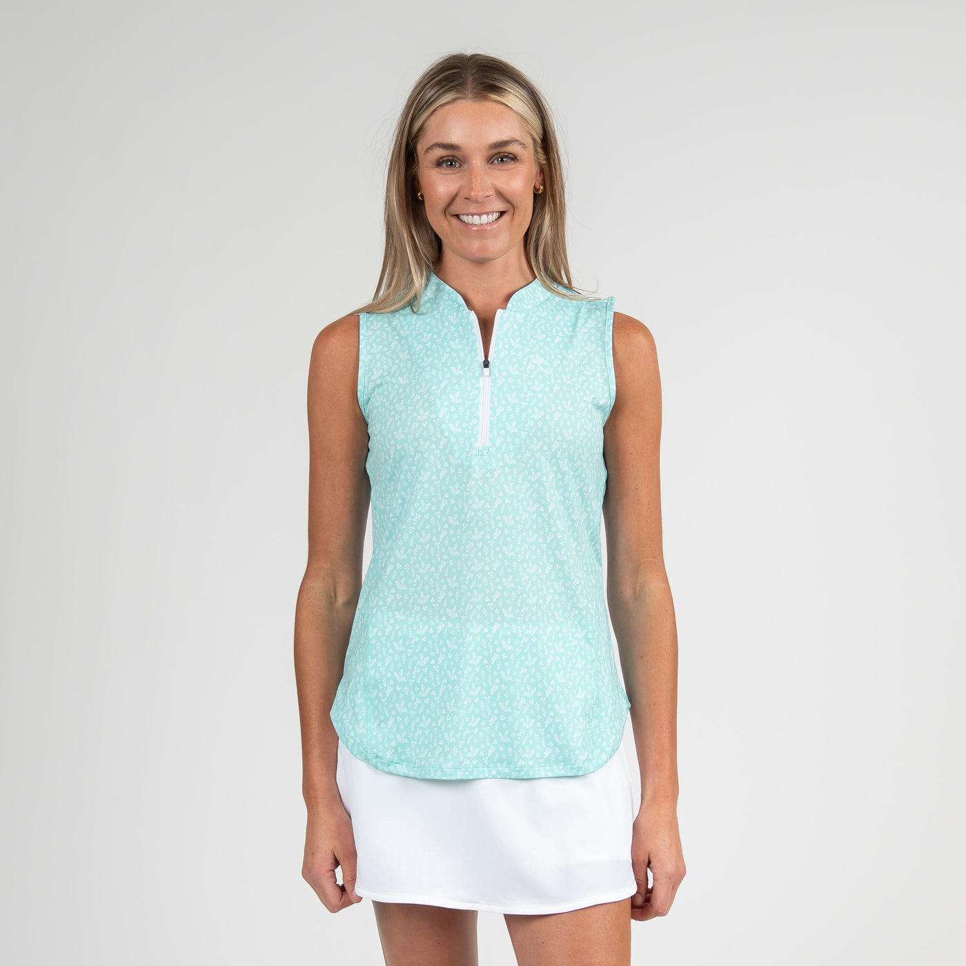 Garden Club Sleeveless Zip | The Garden Club - Mint Leaf