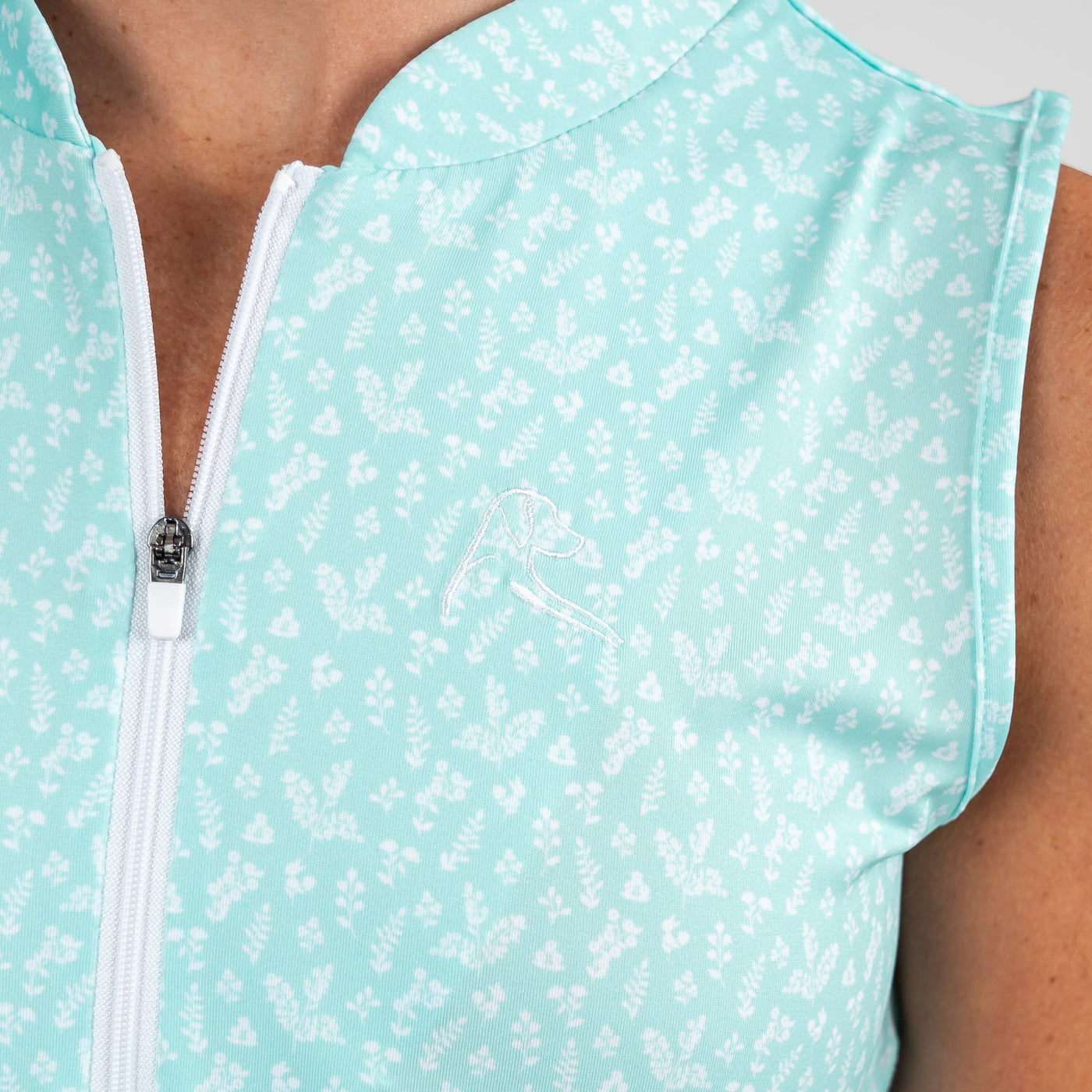 Garden Club Sleeveless Zip | The Garden Club - Mint Leaf