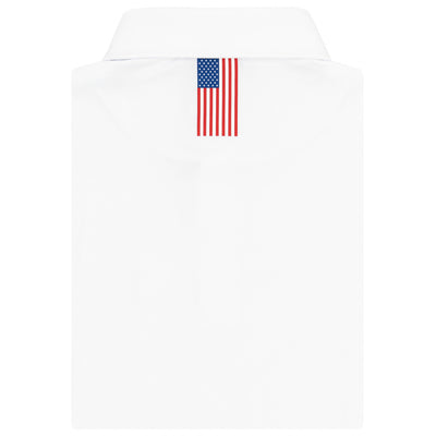 Solid - USA | Performance Polo | Solid - White