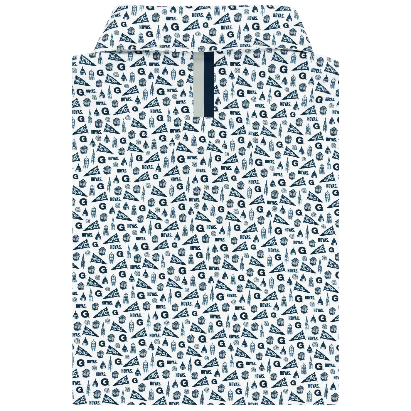 The Georgetown Gameday | Collegiate Polo | The Georgetown Gameday - White/Indigo Blue