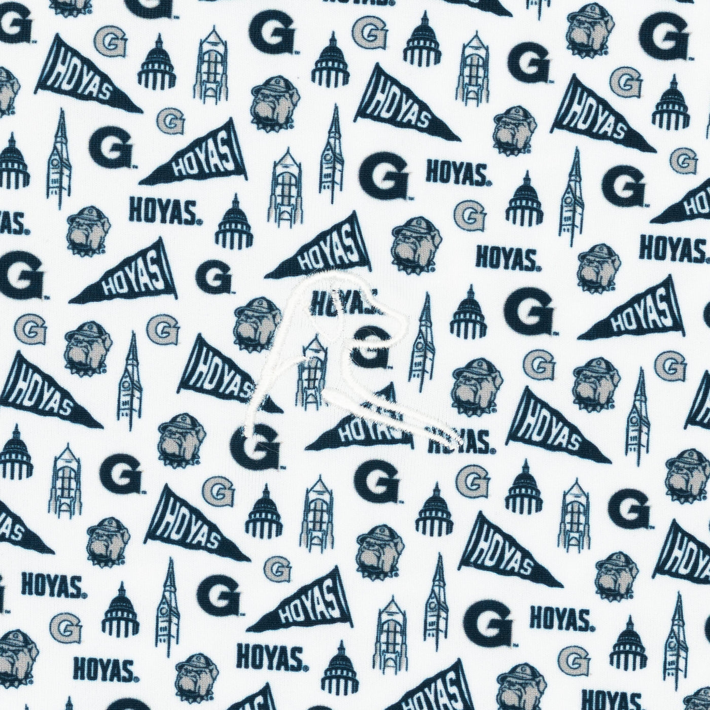 The Georgetown Gameday | Collegiate Polo | The Georgetown Gameday - White/Indigo Blue
