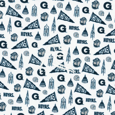 The Georgetown Gameday | Collegiate Polo | The Georgetown Gameday - White/Indigo Blue