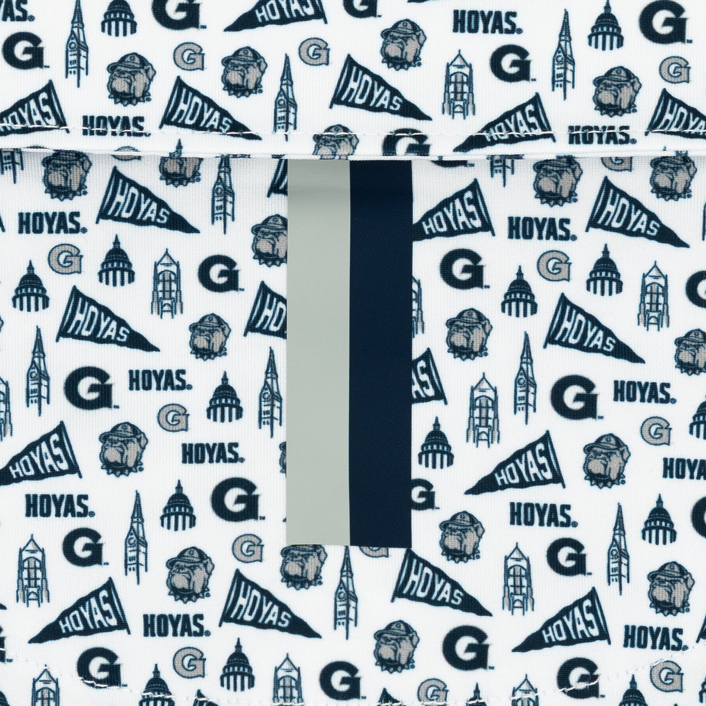 The Georgetown Gameday | Collegiate Polo | The Georgetown Gameday - White/Indigo Blue