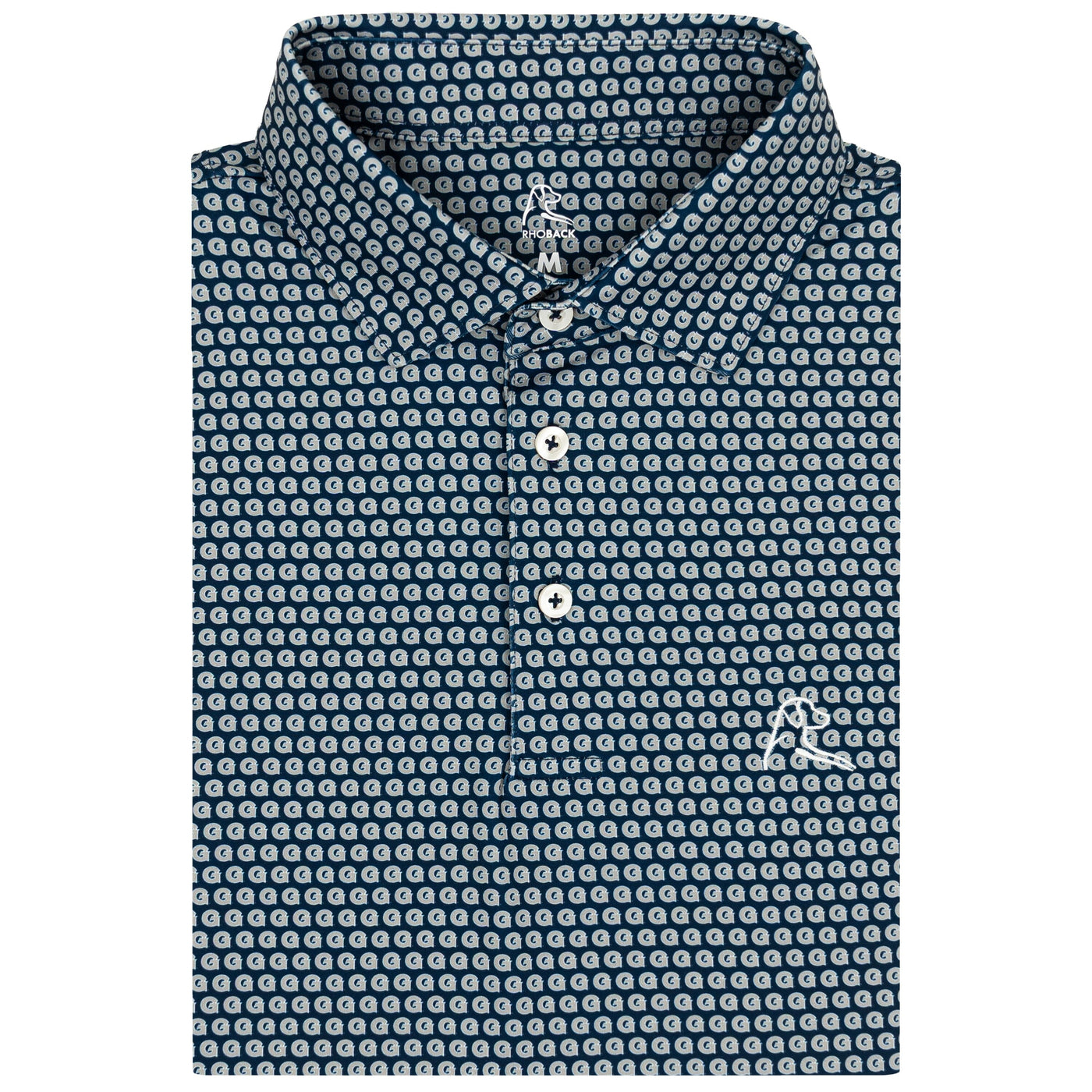 The Georgetown Hoyas™ | Collegiate Polo | The Georgetown Hoyas™ - Indigo Blue/Fossil Grey