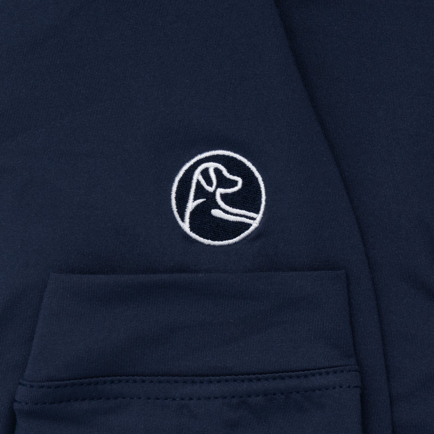 Solid Collegiate Q-Zip - Georgetown | Solid - Indigo Blue - Georgetown - 1