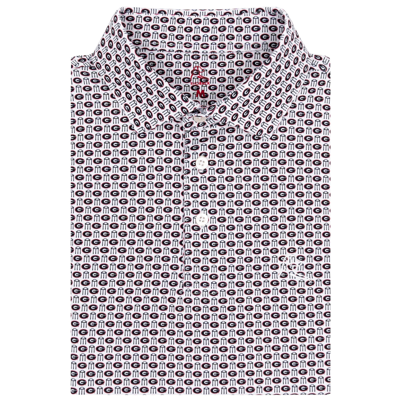 The Georgia Arch | Collegiate Polo | The Georgia Arch - White/Black