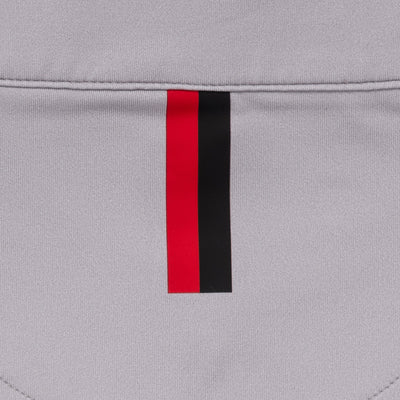Georgia Pant Stripe Collegiate Q-Zip | The Georgia Pant Stripe - Greystone/Roar Red