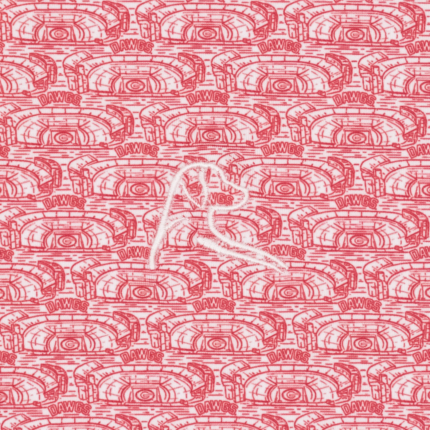 The Georgia Sanford Stadium | Collegiate Polo | The Georgia Sanford Stadium - White/Roar Red
