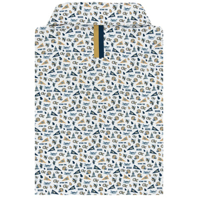 The Georgia Tech Gameday | Collegiate Polo | The Georgia Tech Gameday - White/Suit Navy