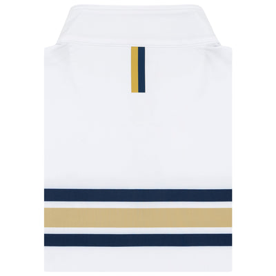 Georgia Tech Jersey Stripe Collegiate Q-Zip | The Georgia Tech Jersey Stripe - White/Suit Navy