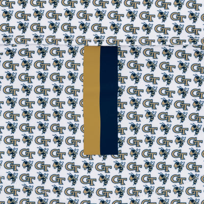 The Georgia Tech Yellow Jackets® | Collegiate Polo | The Georgia Tech Yellow Jackets® - White/Suit Navy