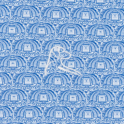 The SMU Gerald J Ford Stadium | Collegiate Polo | The SMU Gerald J Ford Stadium - White/Ocean Blue