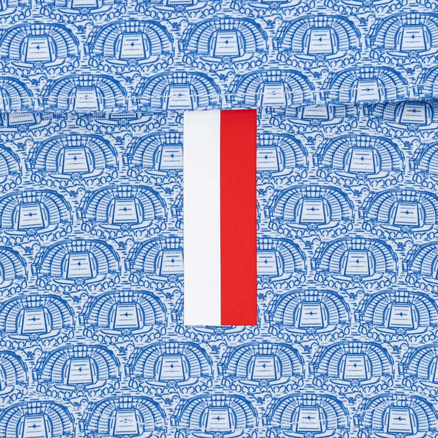 The SMU Gerald J Ford Stadium | Collegiate Polo | The SMU Gerald J Ford Stadium - White/Ocean Blue