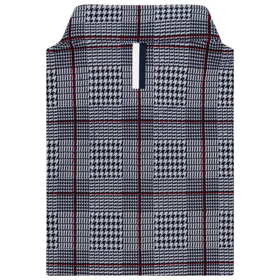 Glen Plaid Jacquard Performance Q-Zip | The Glen Plaid - Ivory/Fleet Navy/Classic Red