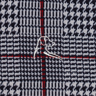Glen Plaid Jacquard Performance Q-Zip | The Glen Plaid - Ivory/Fleet Navy/Classic Red