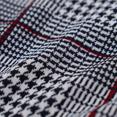 Glen Plaid Jacquard Performance Q-Zip | The Glen Plaid - Ivory/Fleet Navy/Classic Red