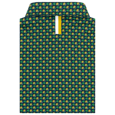The Notre Dame Golden Domer® | Collegiate Polo | The Notre Dame Golden Domer® - Indigo Blue/Irish Green