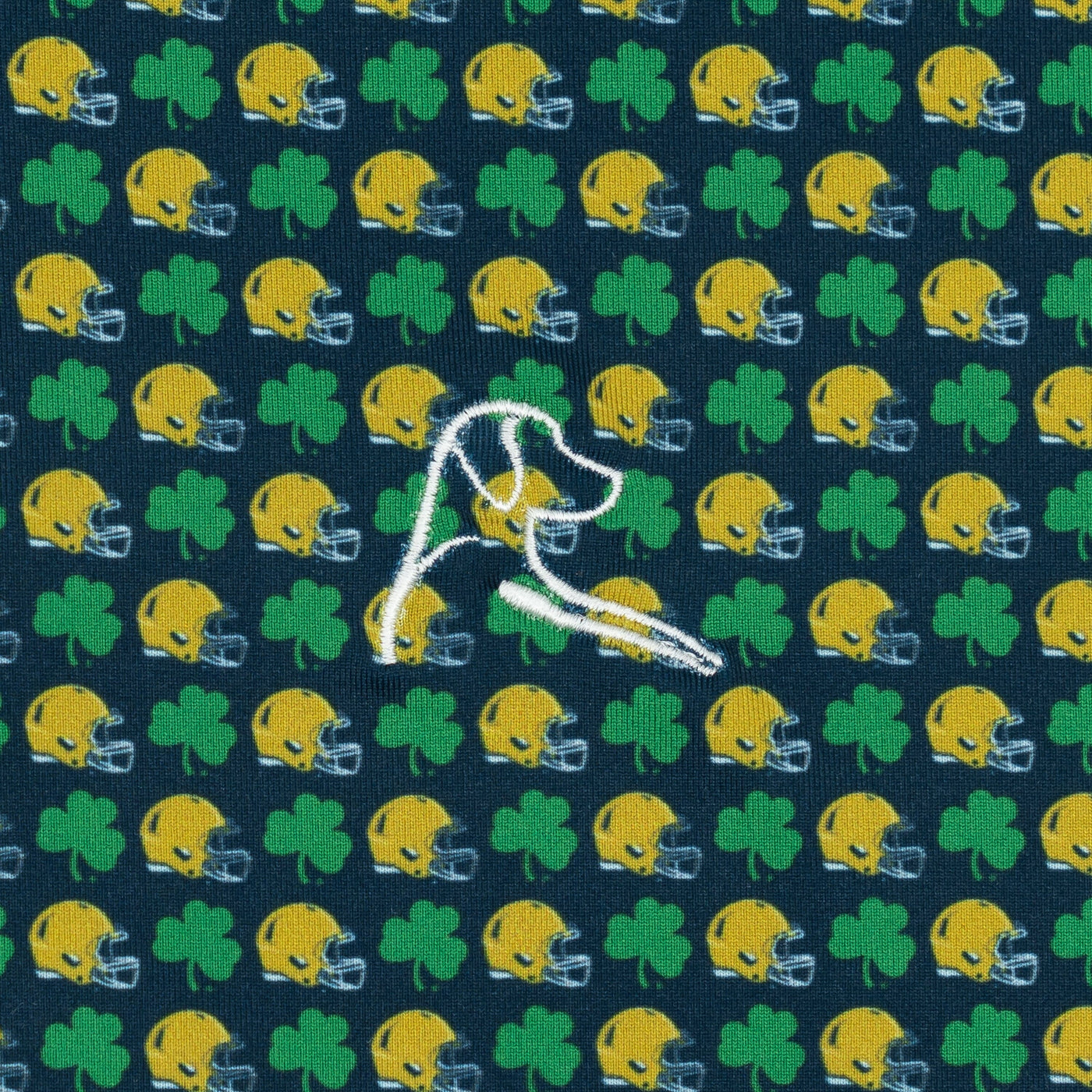 The Notre Dame Golden Domer® | Collegiate Polo | The Notre Dame Golden Domer® - Indigo Blue/Irish Green